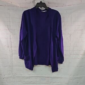 4/$20 Purple Knit Cardigan Sweater